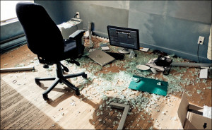Broken desk