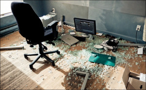 Broken desk Broken desk
